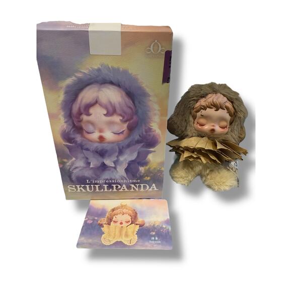 Pop Mart Accessories - Pop Mart Skull Panda Teakwood L'Impressionnisme Plush Pendant